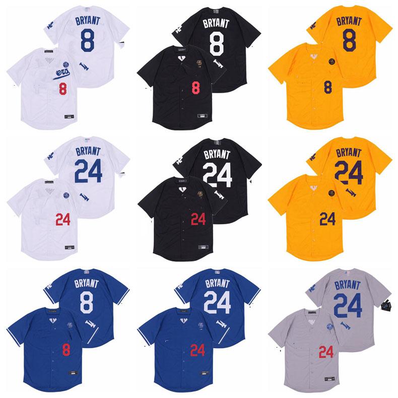 

Baseball Jersey Los Angeles Lakers Black Mamba Bryant Los Anaeles Dodgers Stitched Name, Blue;black