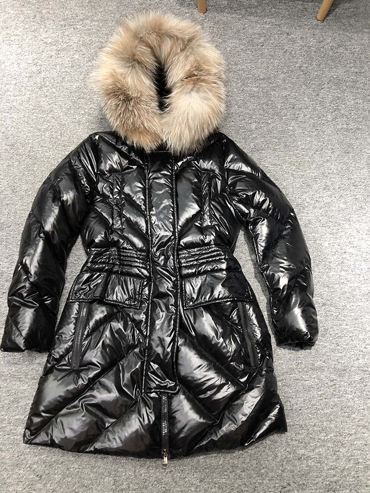 

Fashion ladies hooded down jacket, xqnm724 46, Black