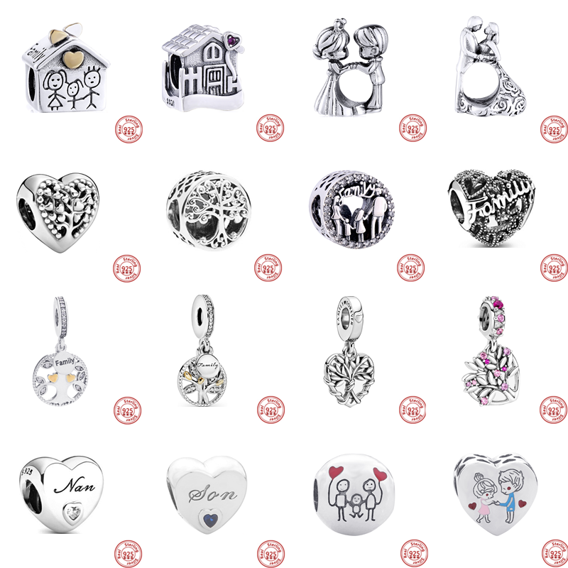 

Other 925 Silver Family Tree Couple House Fine DIY Beads Fit Original Charms Bracelet Bangle Accessories For Women Jewelry