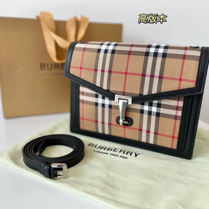 

B family postman's classic Plaid messenger bag