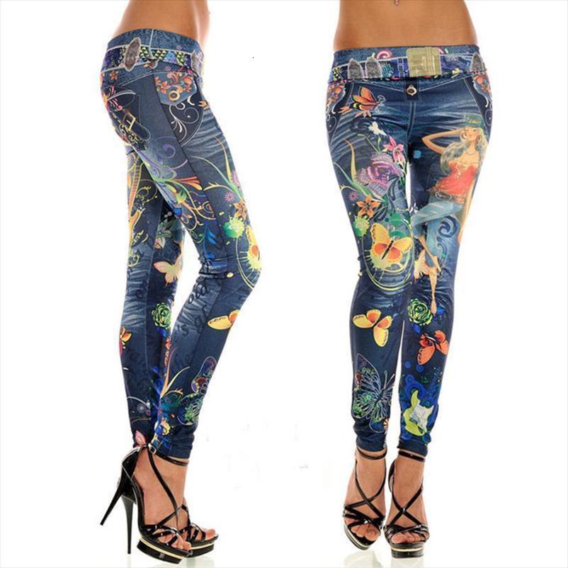 

Fashion Skinny Jeggings Jeans Stretchy Womens Leggings Slim Soft Pants Prient Fairy Flower Legging, Black