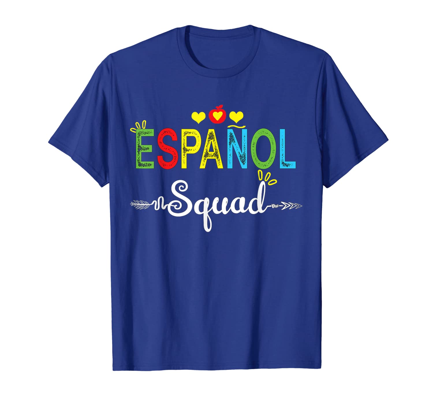 

espanol squad spanish teacher student back to school t shirt, White;black