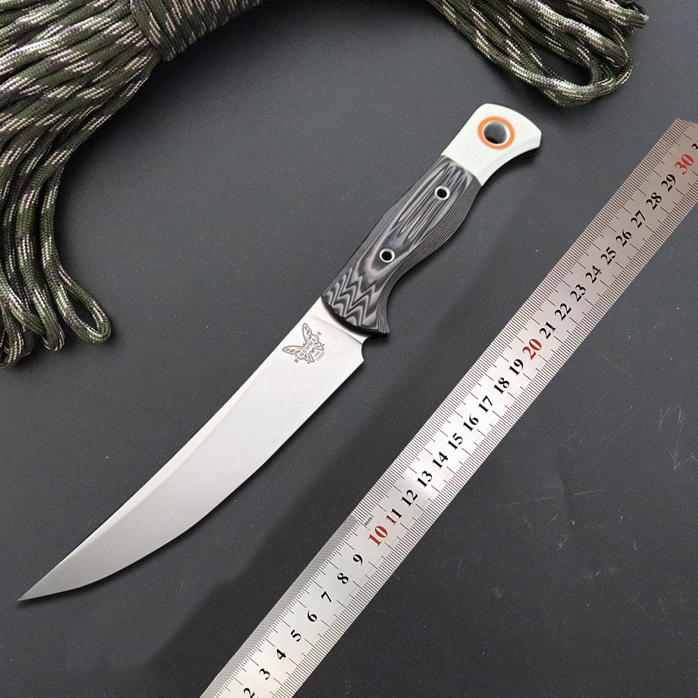 

BENCHMADE BM15500-1 Fixed Blade knife S45VN outdoor camping kitchen high hardness sharp 535 940 810 C81 C10 15200 133 140 Jungle hunting straight KNIVES