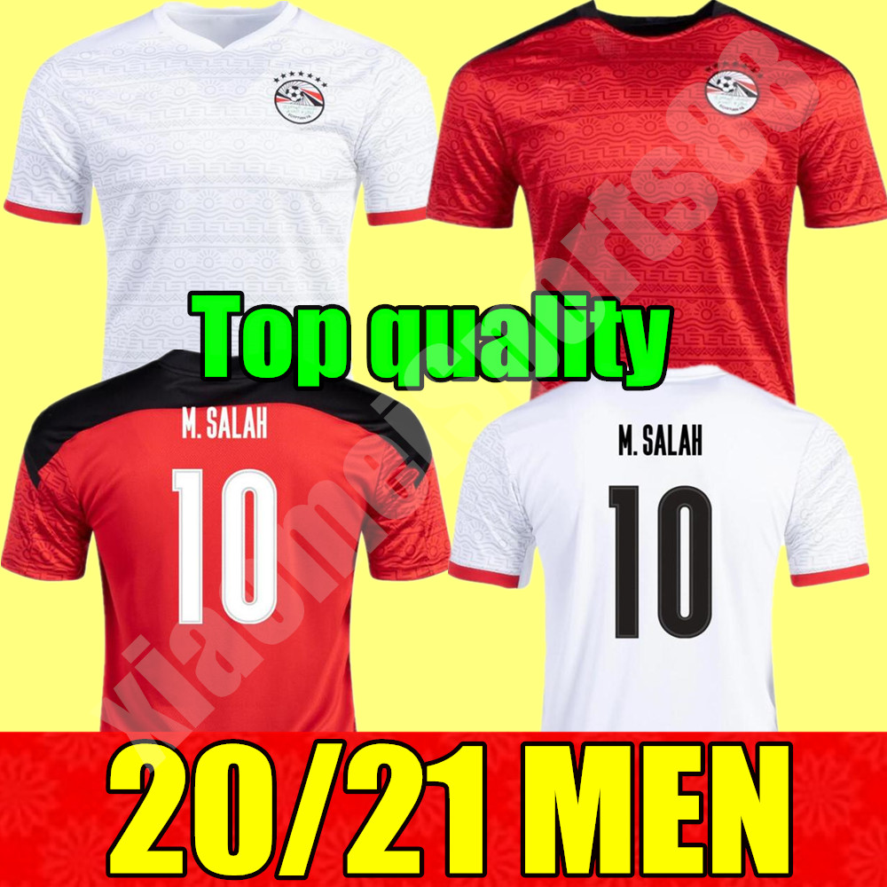 

Egypt soccer jersey 2021 22 Home Red away white Men TREZEGUET KAHRABA A. HEGAZI RAMADAN Footbal shirts