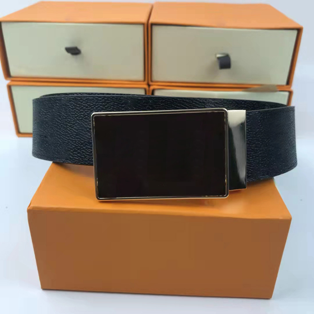 

Designer belt wholesale letter plate buckle mens belts casual business womens waistband monogram Damier Genuine Leather width 3.8cm with box free ship
