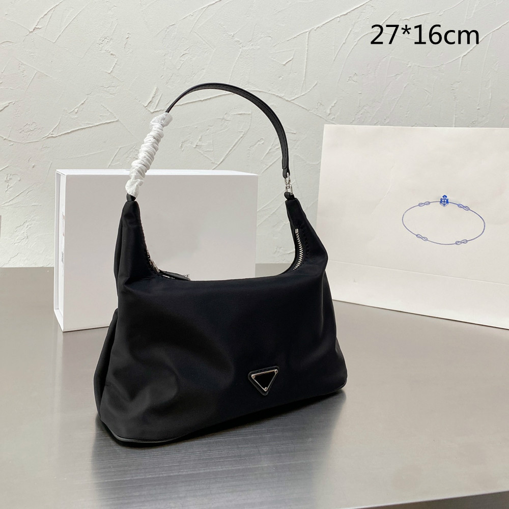 

Women Shoulder Bags Nylon Hobos Luxury Handbags Baguettes Underarm Bag Triangle Lady High Quality 27*16cm, This price option is not for sale.