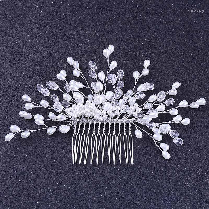 

Hair Clips & Barrettes Super Fairy Pearl Rhinestone Combs Hairpins For Women Girls Headbands Hairbands Headpieces Bride Wedding Jewelry, Golden;silver