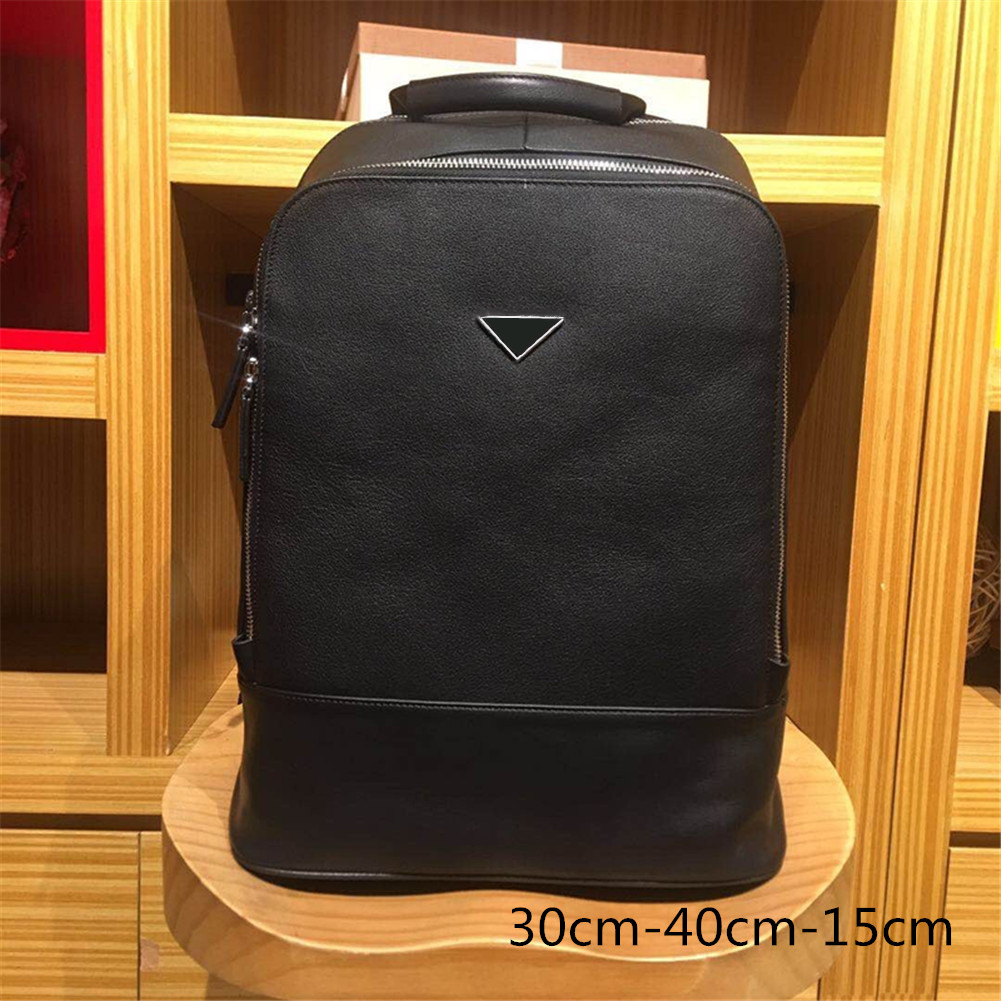 

Men's black leather backpack classic fashion leisure office sports outdoor fitness rock climbing waterproof large capacity travel bag