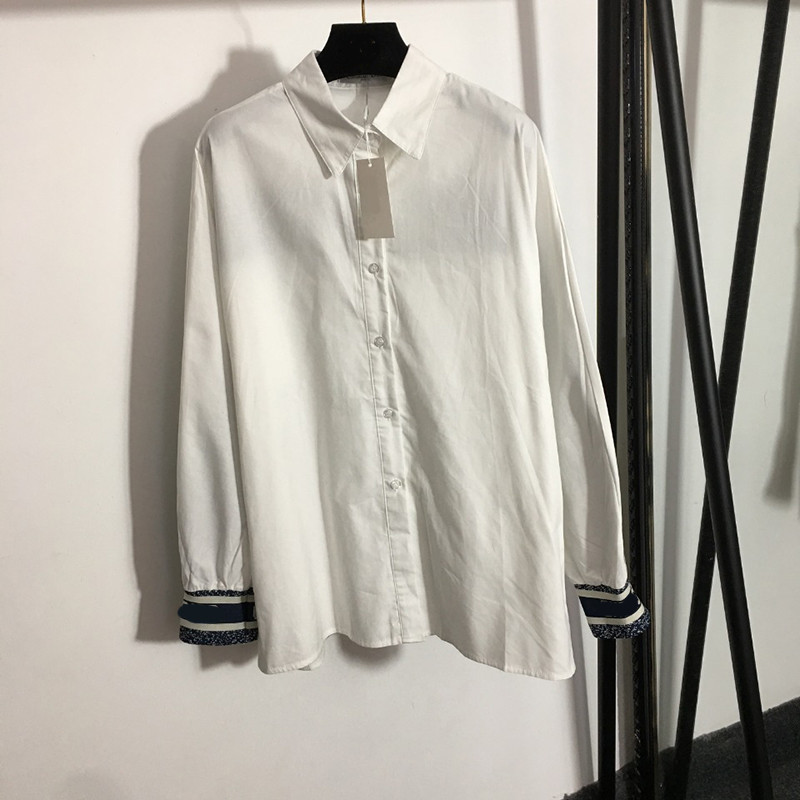 

Women Luxury T-shirt Fashion Letter Print Lady Long Sleeve Shirts Outdoor Street Style Girls Brand Tops, White