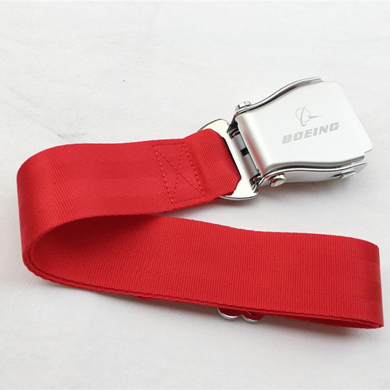 Belts Red Boeing Airbus Airlines Men Man Trousers Jeans Belt Airplane Safety Buckles Waist Luxury Designer For Women Ladies