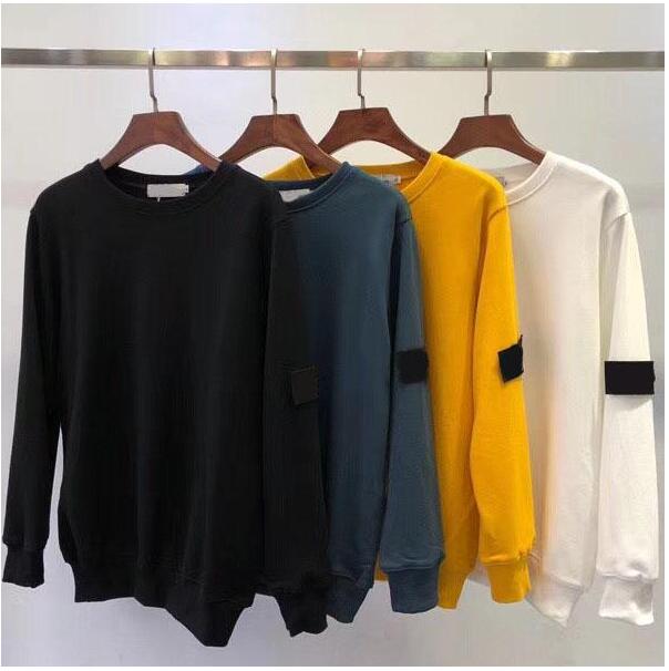 

Europe sweatshirts for men retro brand sweater Comfortable breathable Arm letter badge embroidery design ASIAN size Round neck hoodies, Black