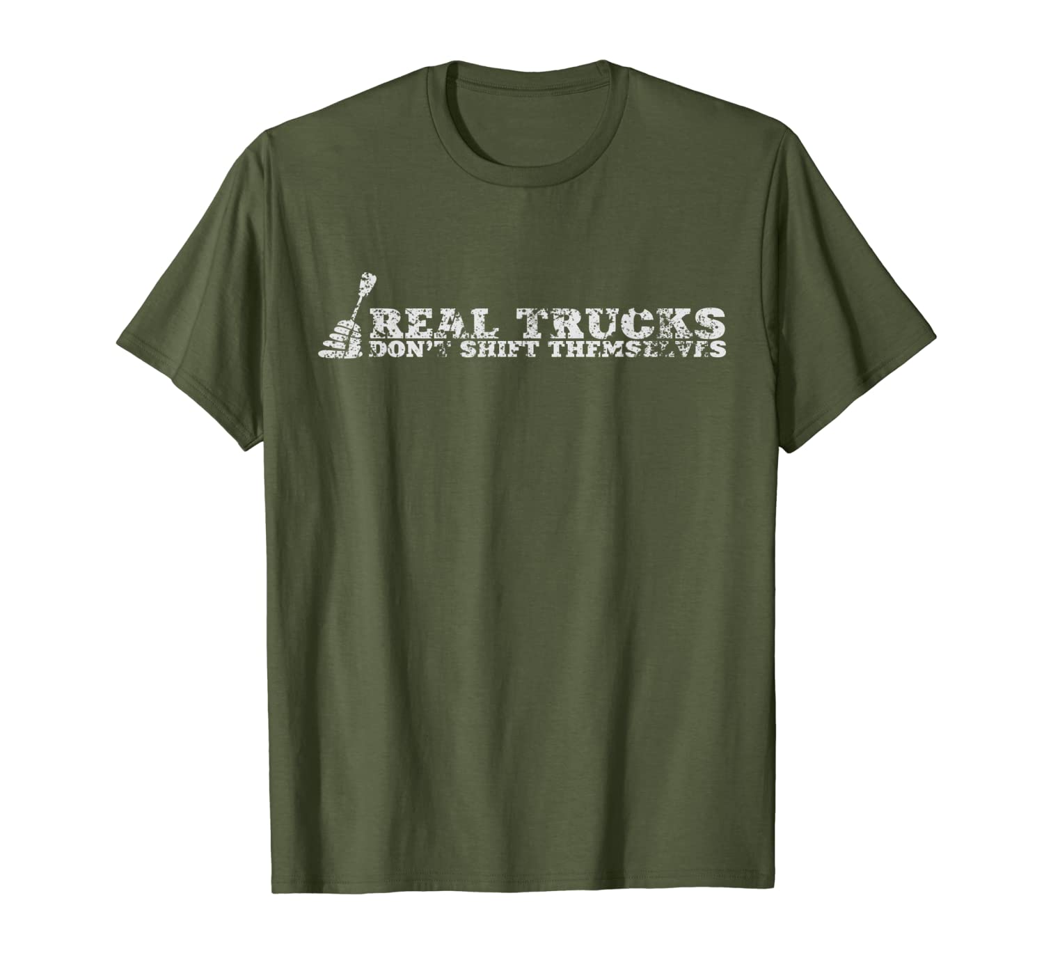 Real Truck Don&#039;t Shift Themselves Manual Transmission Tshirt-image-703614745