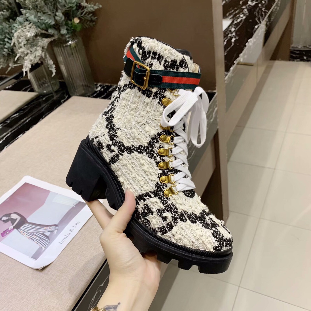 

2021 New Luxury Designer High Top Ladies Boot middle heel Motorcycle snow boots Fashion Trendy With Dust Bag4, Style2