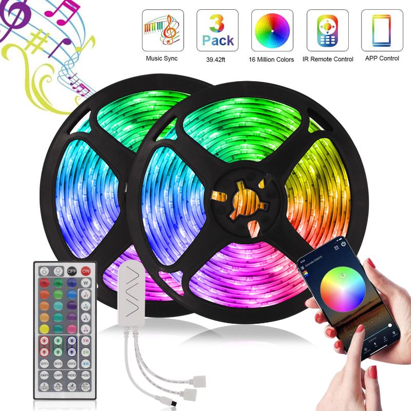 

Strips WIFI LED Strip Light RGB /2835 Flexible Ribbon Lights Tape Diode 20M-5M DC 12V Bedroom Decoration Smart APP Control
