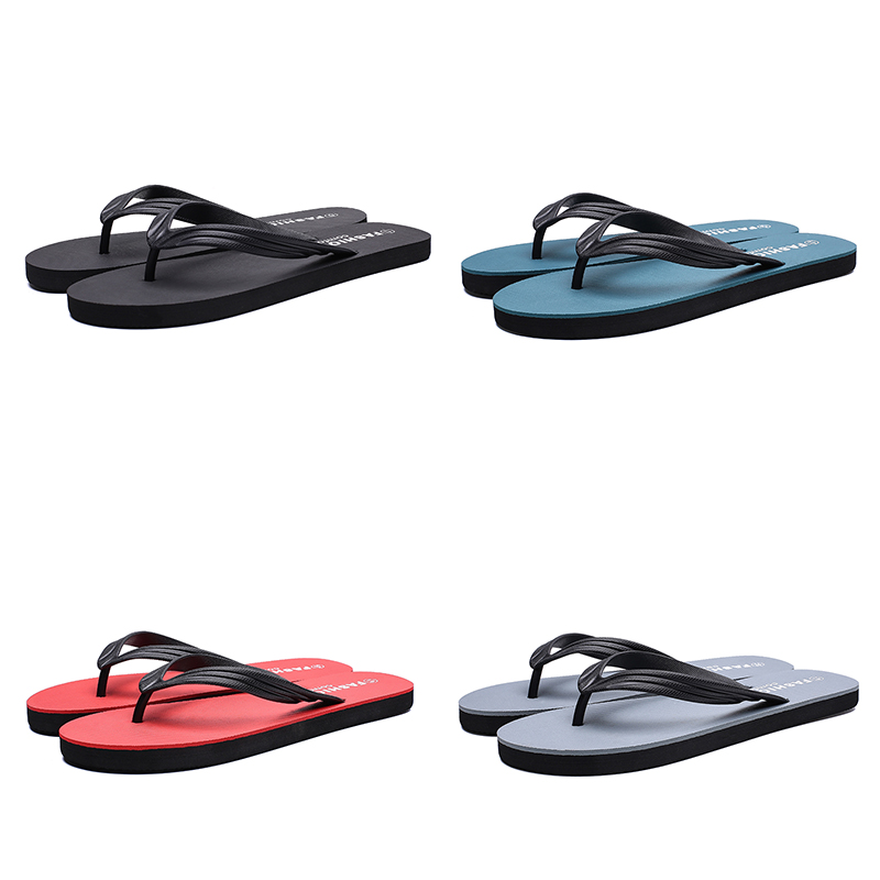

men slide fashion slipper sports black blue red designer casual beach shoes hotel flip flops summer discount price outdoor mens slippers, # 4