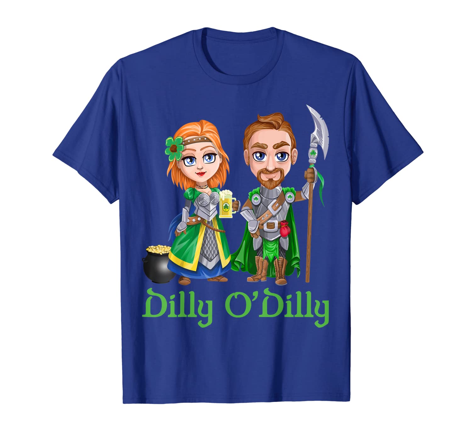 

St. Patricks Day Shirt Dilly O'Dilly Funny Irish T Gift, White;black