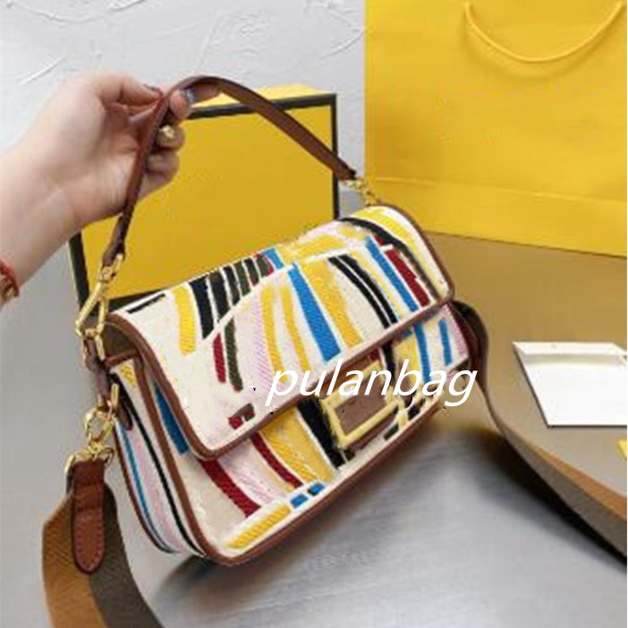 

Women Evening Fashion Shoulder Bag Handbags designer Luxury canvas embroidery embossed letter Crossbody bags Hobo purses wallet totes magnetic lock Buckle, As pic 2