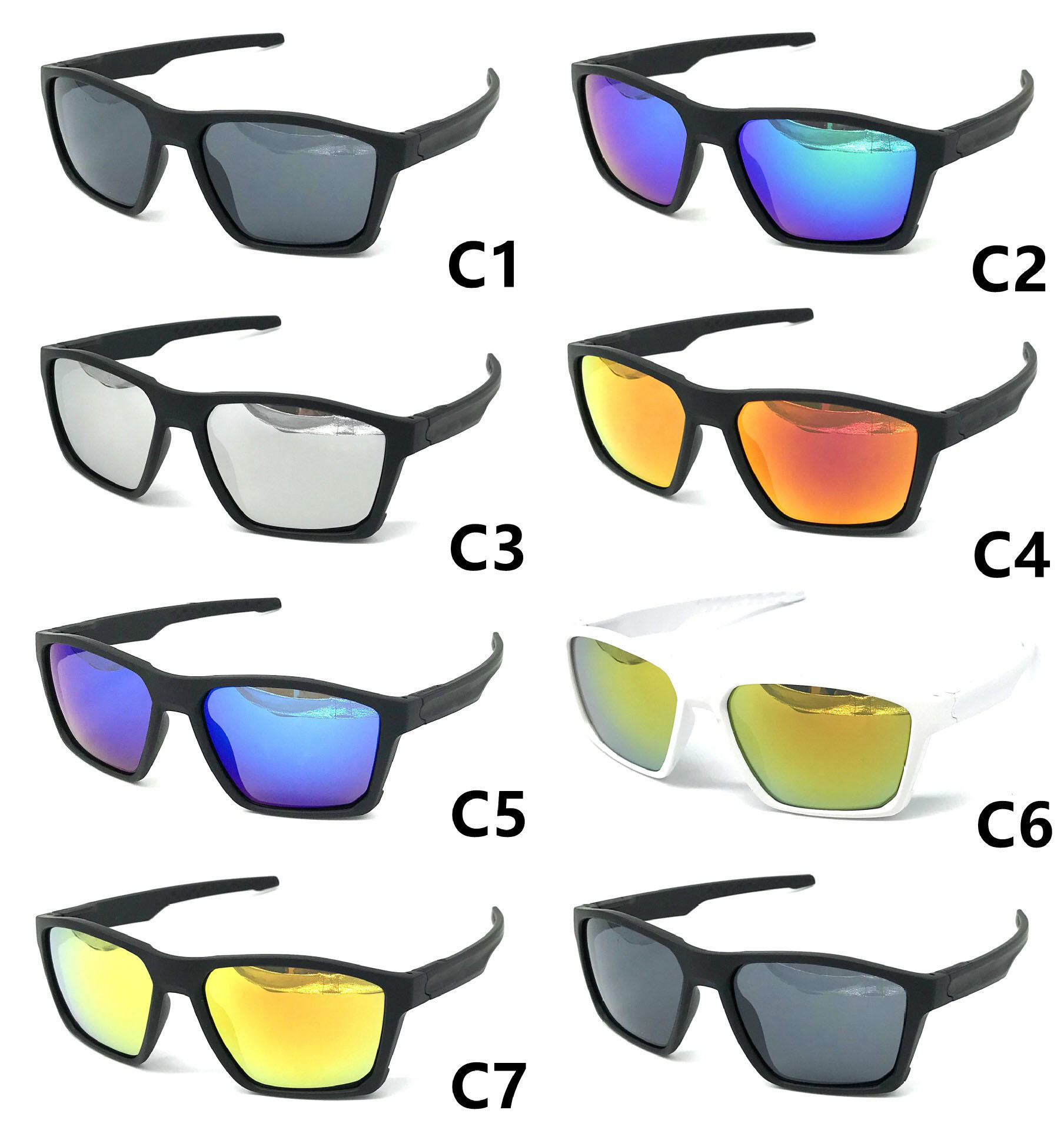 

Cool Square Sunglasses for Men Women Cycling Sun Glasses in USA Outdoor Sports Dazzle Colors UV400 Mirror Lense Dark Lenses Eyewear GOGGLES