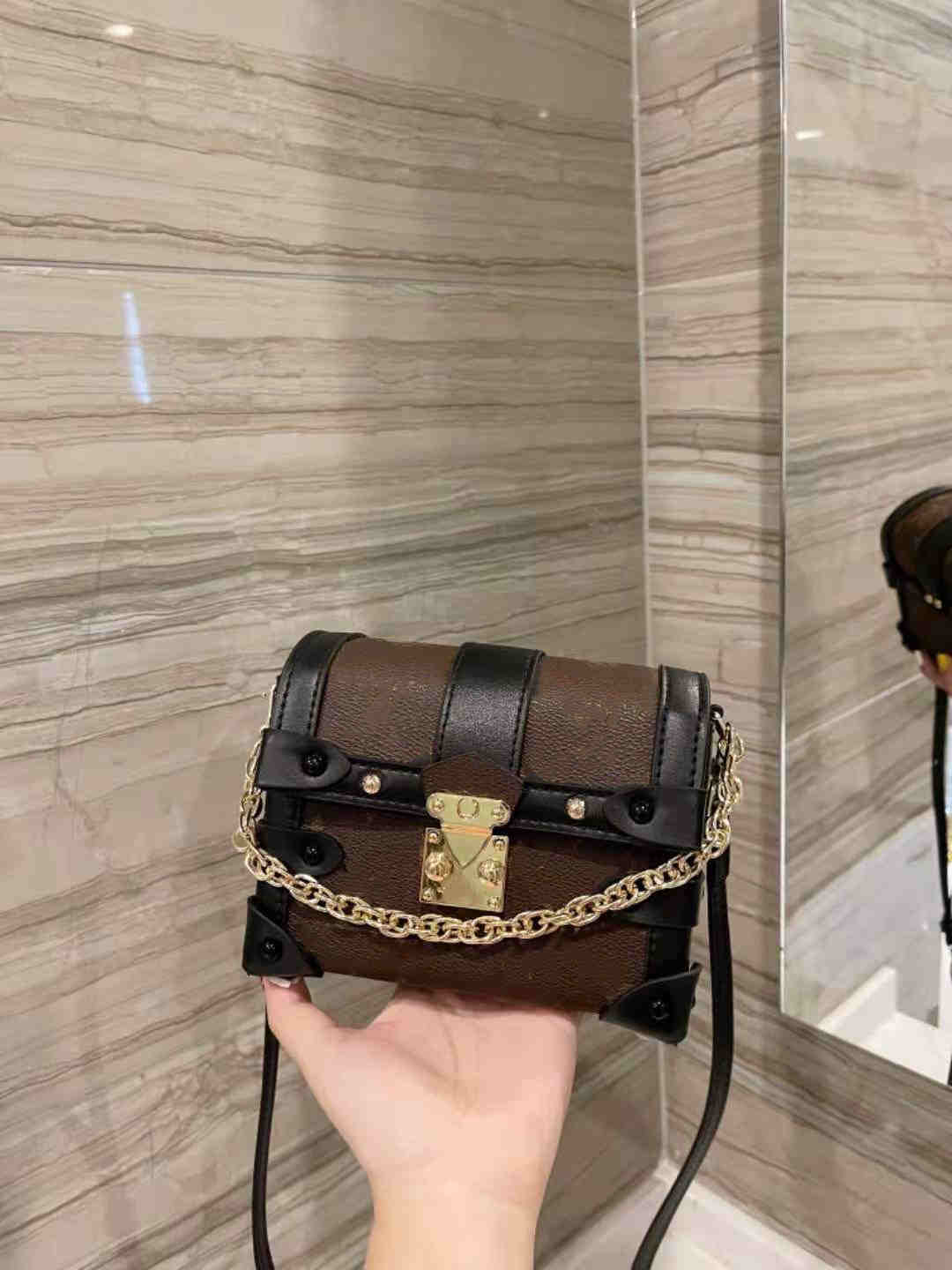 

Wholesale clutch Box Handbags for women Evening Bags Excellent Quality Leather purse Fashion Boxs Brick Messenger lady Shoulder Bag, Black