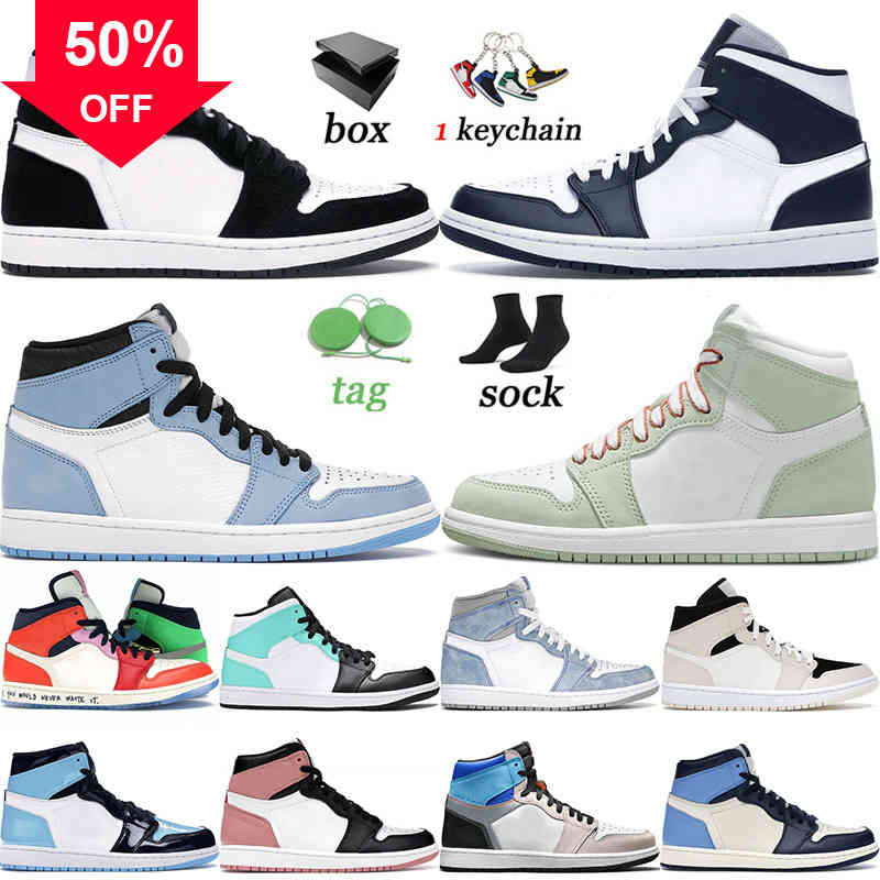 

2022 With Box Top Jumpman Boots 1 1s Twist Basketball Shoes Mid Obsidian University Blue Seafoam Hyper Royal Mens Womens Trainers Sneakers 36-46, C85 high cojp midnight navy 36-46