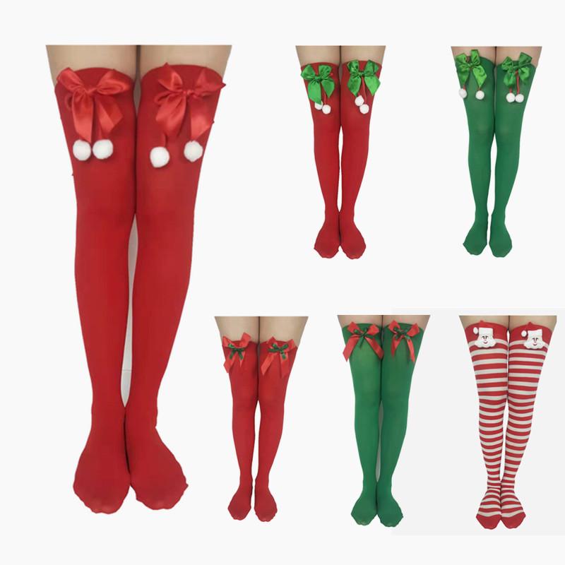

Christmas Decorations Happy Year Decor Woman Stockings Sexy Striped Nylon Cosplay Leggings Xmas Gifts Natal Noel Navidad 2021