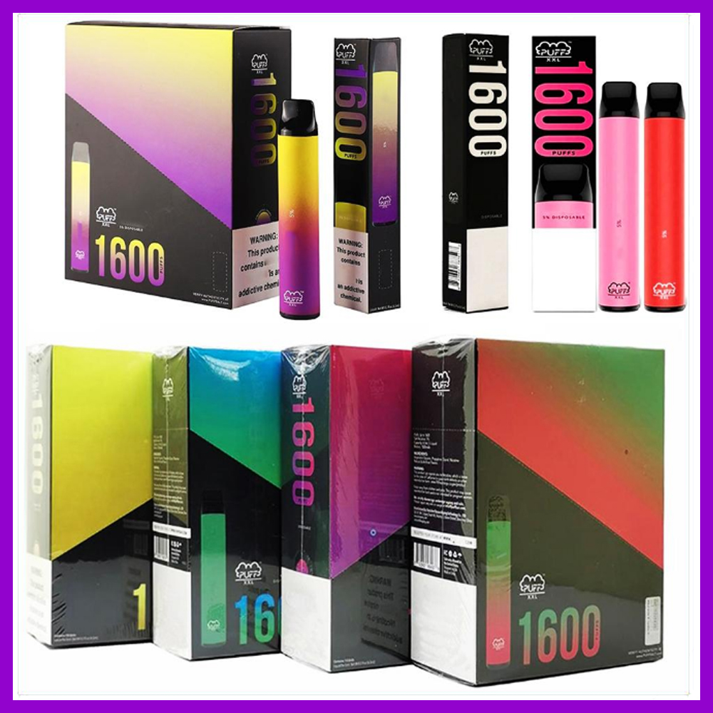 

2021PUFF XXL Disposable Device 1600+ Puffs 18 Colors Puff Bar Plus Xtra E Cigarette Vape Pen