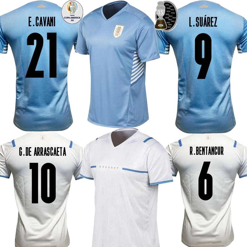 

Uruguay Soccer Jersey 2021 SUAREZ CAVANI Men Home Blue Away White VALVERDE Godín maillots de foot R.BENTANCUR GIMENEZ Football shirt