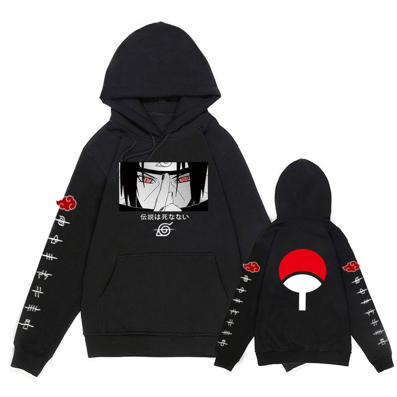 

Men's Hoodies & Sweatshirts Japanese Anime Men Women Streetwear Print Pullover Harajuku Black Hoodie Sweatshirt Tops Sudaderas Homme