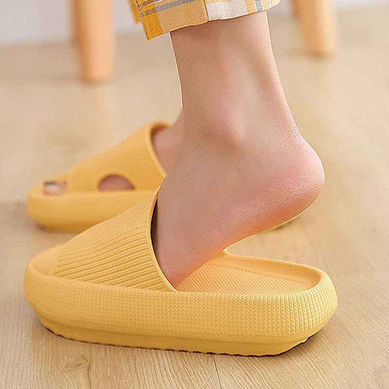 

Women Slippers 2021 Summer Beach Eva Soft Sole Slide Sandals Casual Men Ladies Indoor Bathroom Thick Platform Anti-slip Shoes Q0523, Black