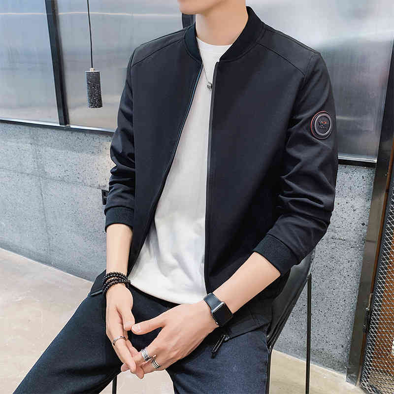 

men's coat spring and autumn 2021 new korean fashion pilot baseball suit men's et fat guy, Black;brown