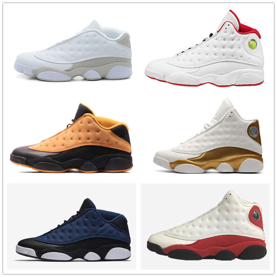 

13s 13 basketball shoes high white red chutney Chicago pure money DMP brave blue barons black cat men women sneakers, 13# dmp