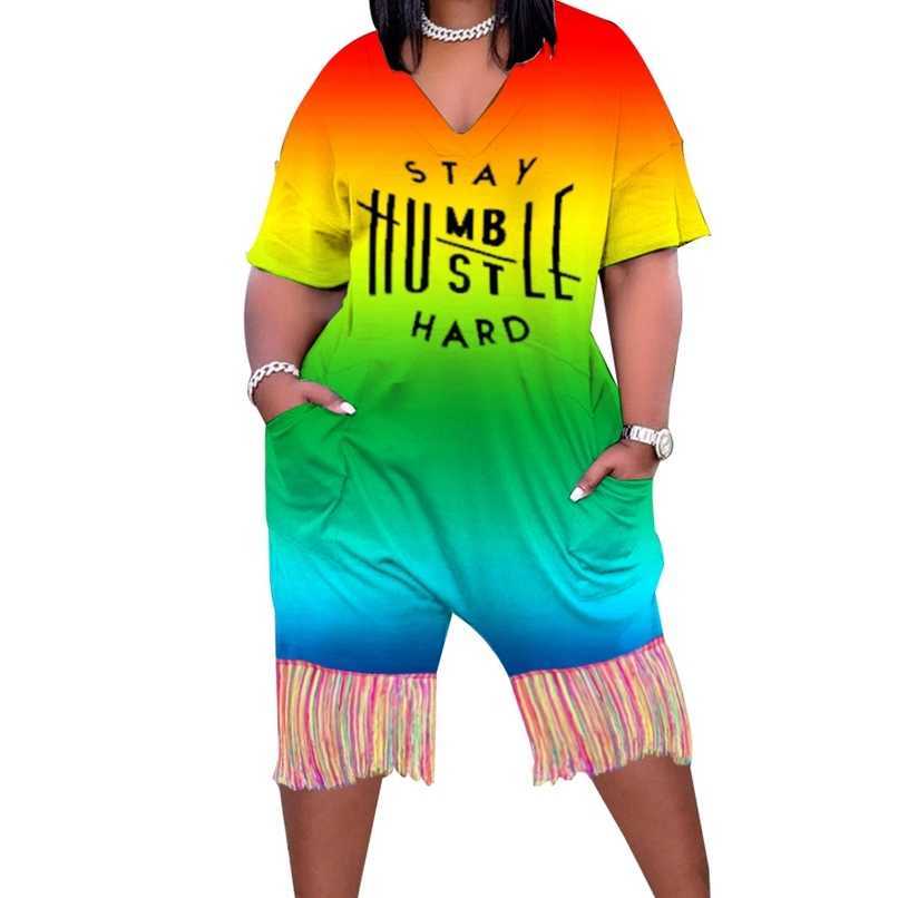 

Letter Pink Printed Loose Cool Girl Outfits For Women Jumpsuits Rompers Bodycon Playsuits Lounge Wear Catsuits 210525, Multi