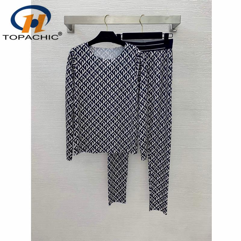 

Women' Two Piece Pants 7.14 High Quality Patchwork Color Moon Print Long Sleeve Tee + Letter Elastic Waist Leggings Bodybuilding Yoga Set W, As picture