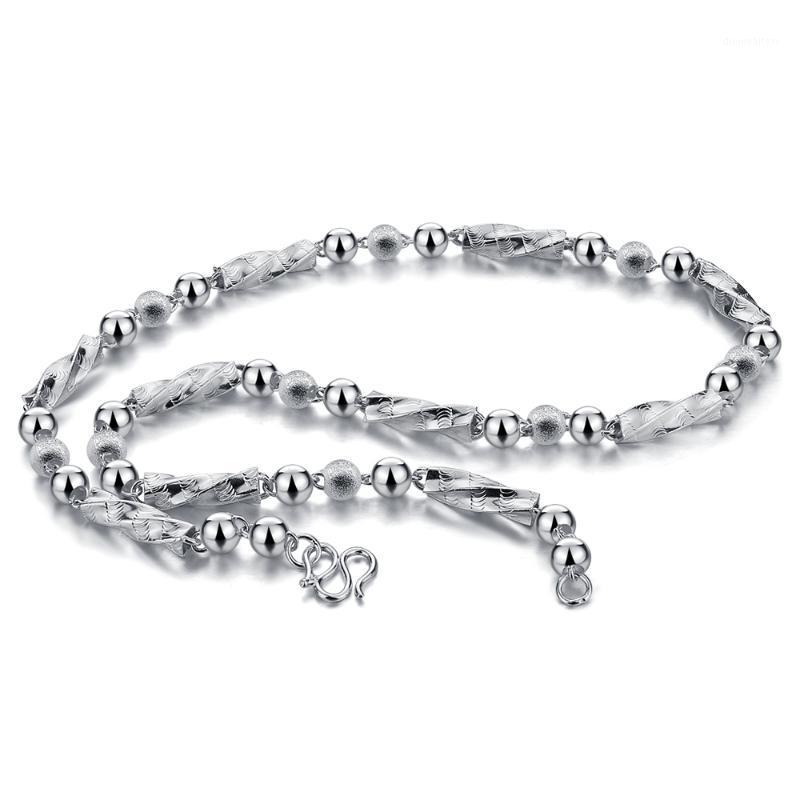 

Chains Men's Necklace 925 Sterling Silver Hexagonal Bead For Men Shiny Classic Jewelry Gifts Boyfriend Gift Width 7MM