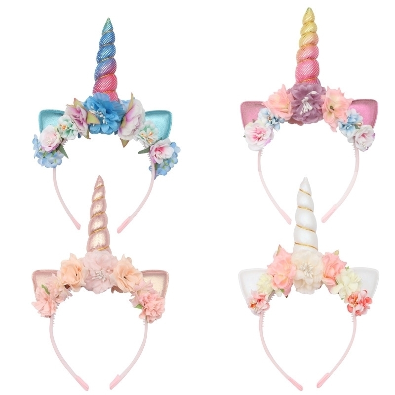 

Unicorn band simulation New headband ins cat ear headdress party ball hair accessories