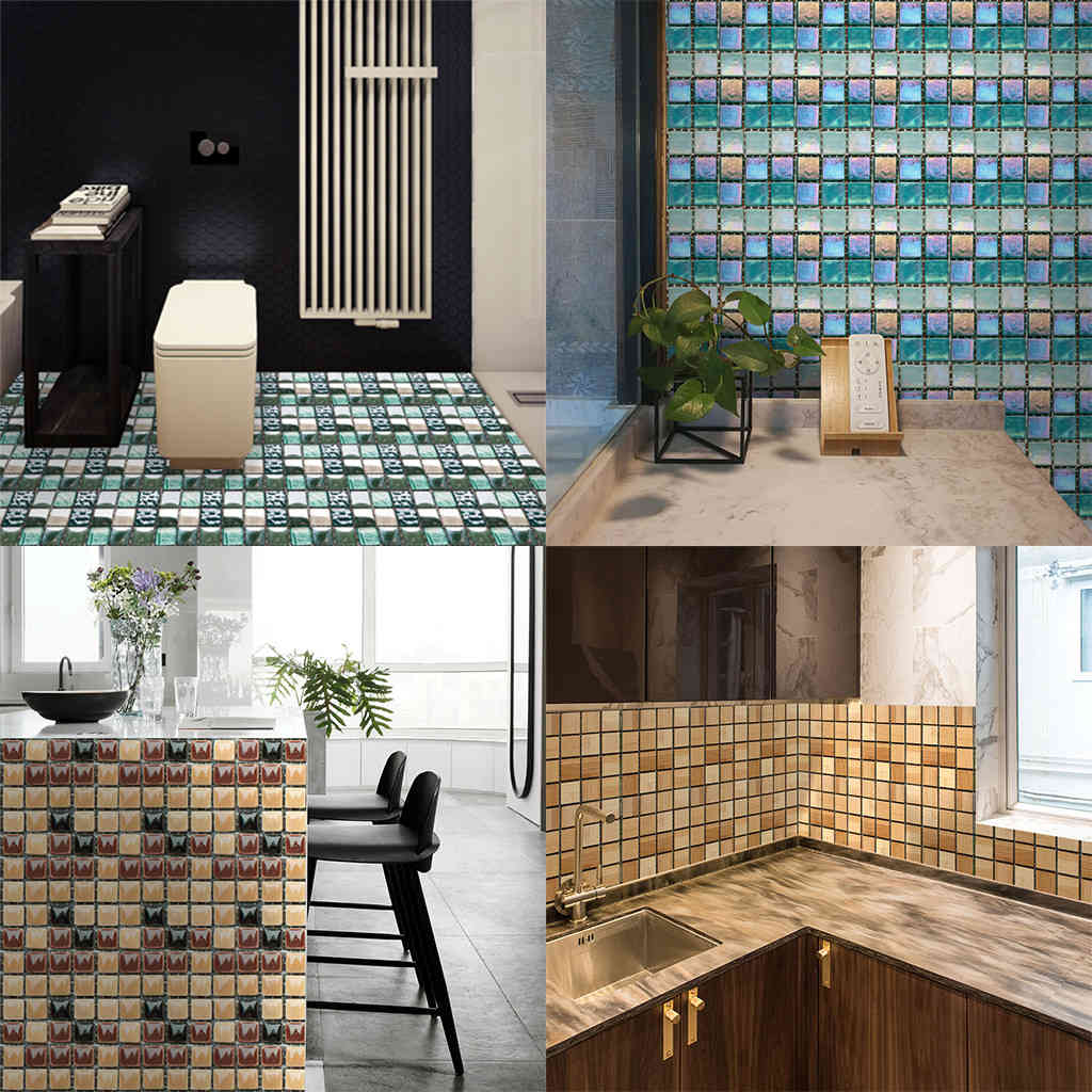 *10/20/30PCS Mosaic tiles Kitchen Home Decoration of the Tile Self-adhesive Ethernet Wall-image-693545789