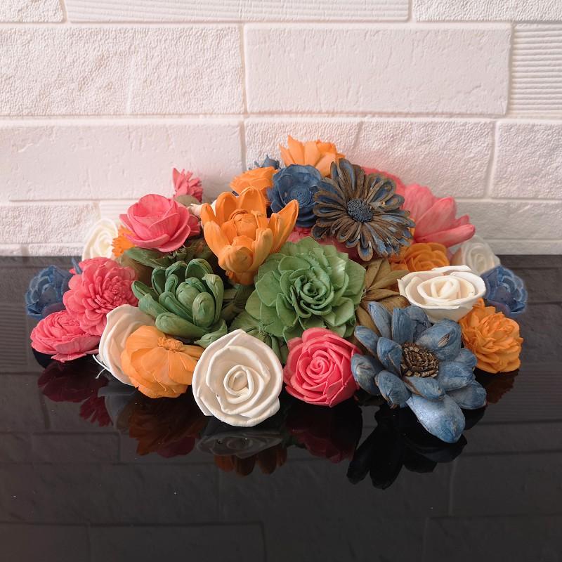 

Decorative Flowers & Wreaths 50 Pack Of Sola Wood Flower Assortment For Home Decor/All Special Occasions G824C99N, Multi