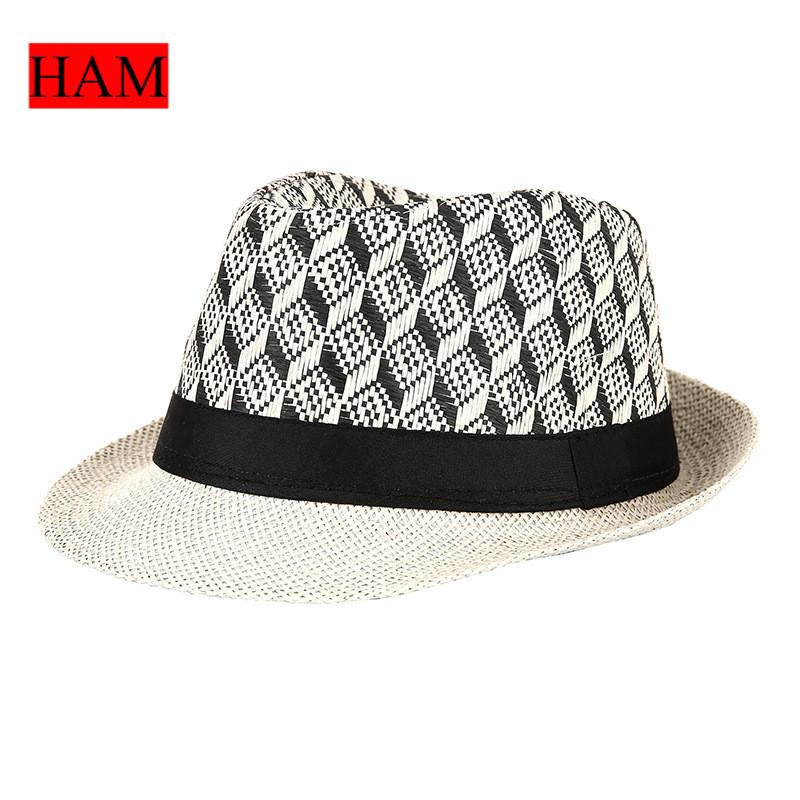 

Wide Brim Hats 2021 Spring Summer Retro Solid Color Men's Jazz Hat Adult Breathable Straw Bowler Classic Version Chapeau, Khaki