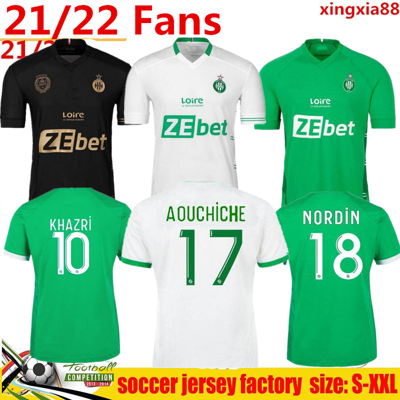

2021 MAILLOT DE FOOT AS Saints-Étienne soccer Jersey MAN KIDS KIT Youssouf 21 22 ST Etienne KHAZRI BOUDEBOUZ AHOLOU asse 2022 FOOTBALL SHIRT