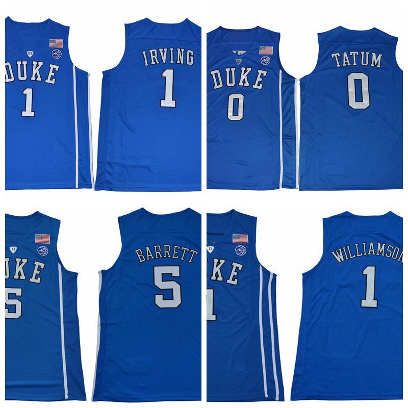

Cheap Basketball Jersey Mens Duke Blue Devils College Jayson Tatum 1 Williamson 5 Barrett Kyrie Irving University Stitched Shirts, Black