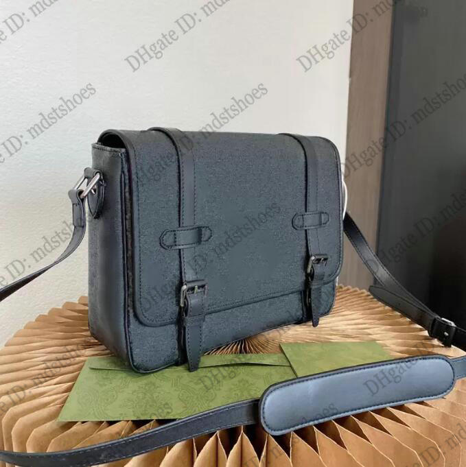 

Mens Canvas Message Bag Beige ebony Brown Black Designer Luxurys Handbag Leather Cross Body Shoulder Bags For Men