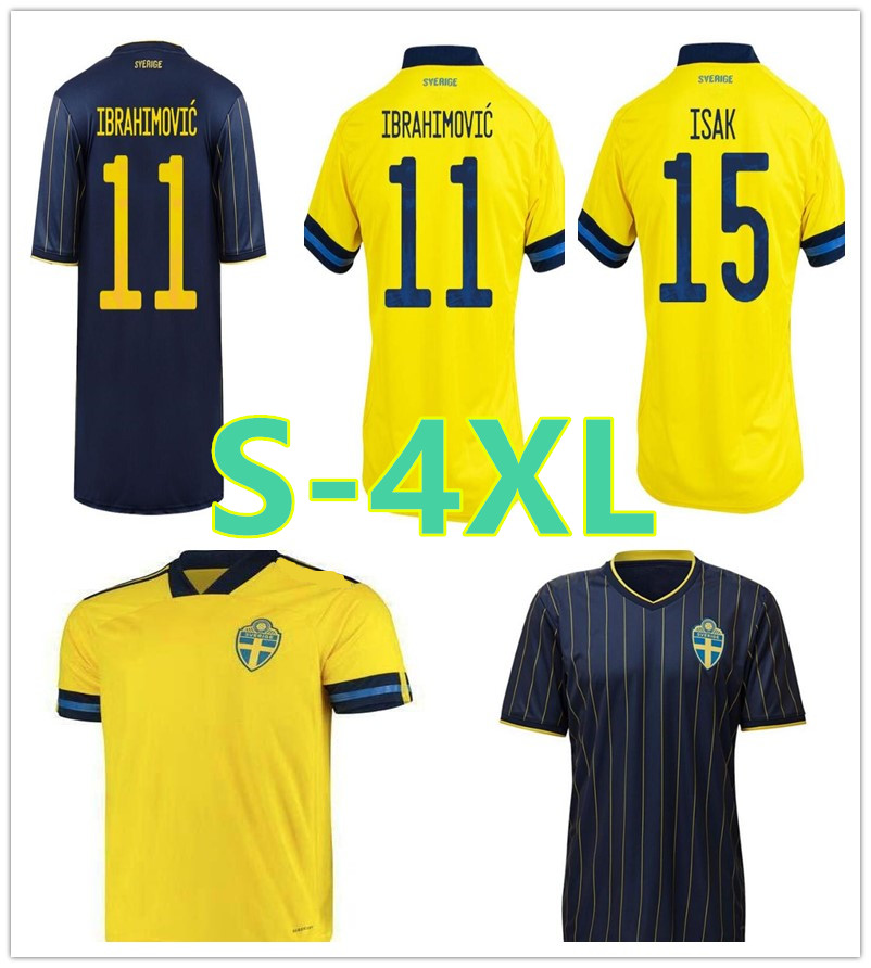 

Sweden 2021 National soccer jersey home IBRAHIMOVIC FORSBERG KALLSTROM football shirts camisetas