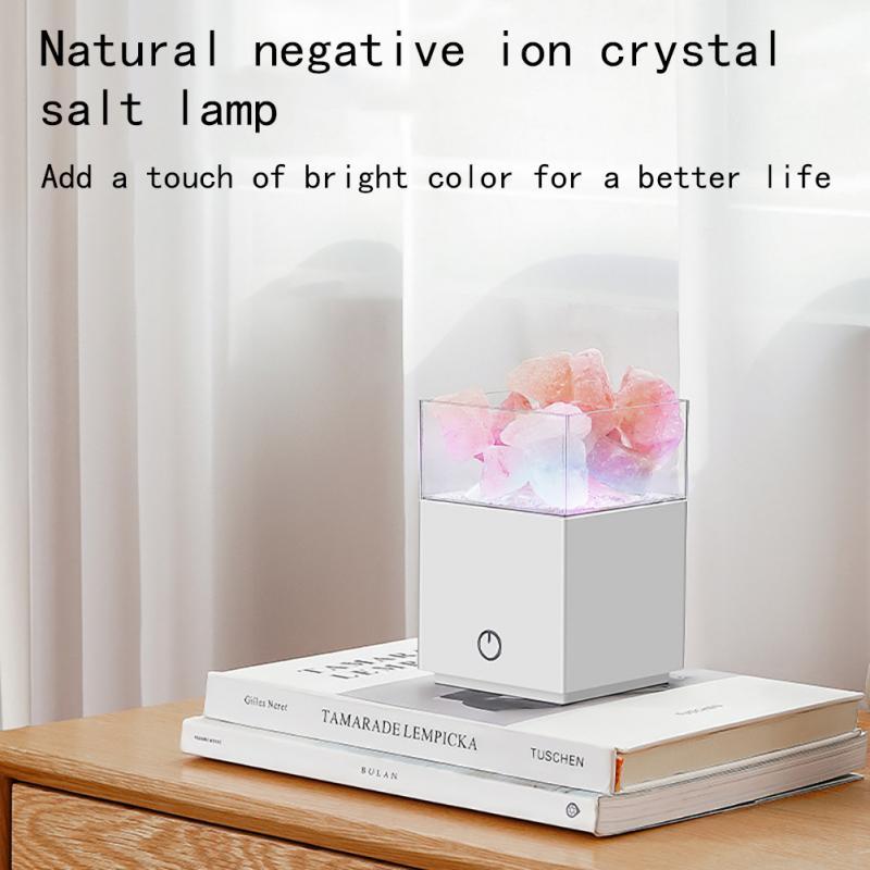

Night Lights Himalaya Anion Crystal Salt Lamp Air Purifier LED Dimming Colorful Light Preventing Radiation Projection