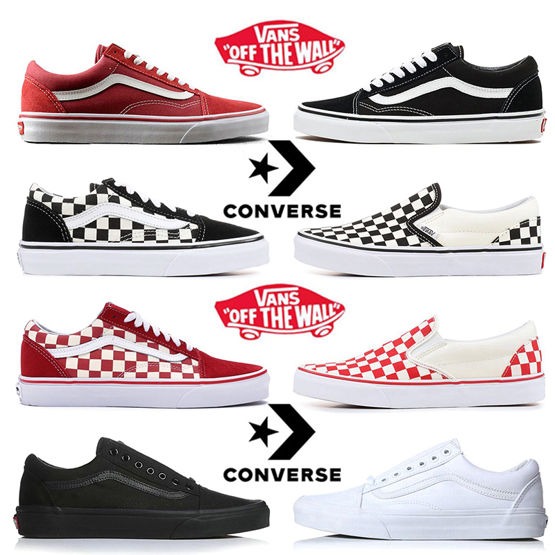 

Women Mens Canvas Shoes Vans Old Skool OG Classsic Slip-on Yacht Club OFF The Wall Converse Chuck Taylor All Star 1970s Casual Flat Skateboard Trainers Sneakers, B5