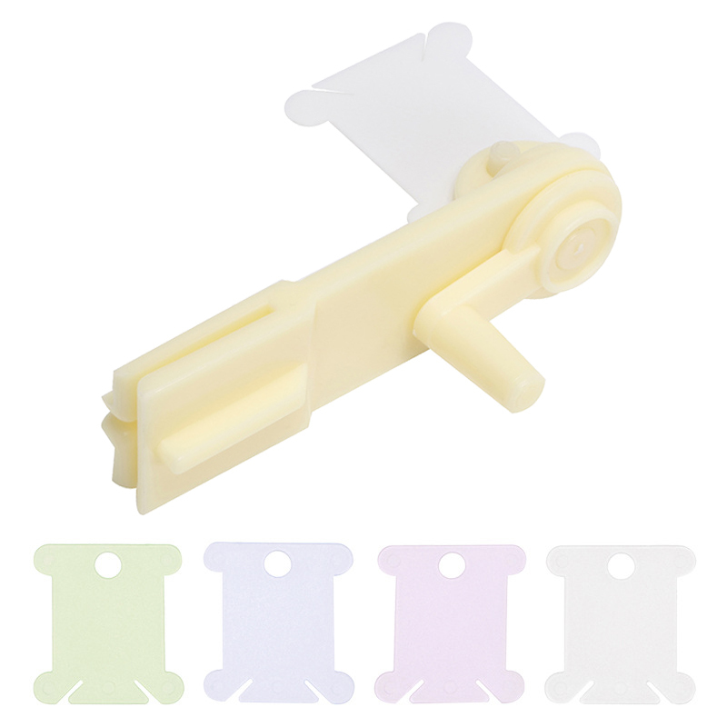 Thread Winder Holder Plastic with Thread Board Hand Operated 1Pcs Sewing Craft Portable Winder Machine Household-image-690934899