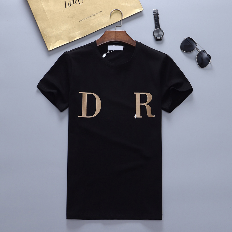 

Fashion 21SS Mens T Shirt High Quality Men Women tShirts Couples Casual Short Sleeve Man Round Neck Tees 5 Colors M-3XL w969, White;black