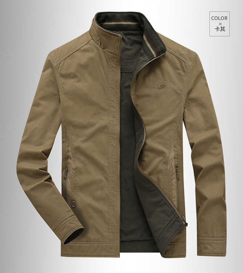 

2021 and winter new business casual washed double-sided outdoor cotton men's, Khaki
