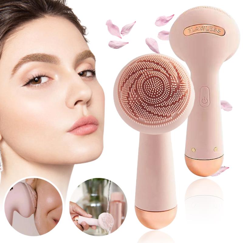 

Cleaning Electric Silicone Facial Brush USB Face Cleansing Waterproof Sonic Vibration Cleanser Deep Pore Skin Massager