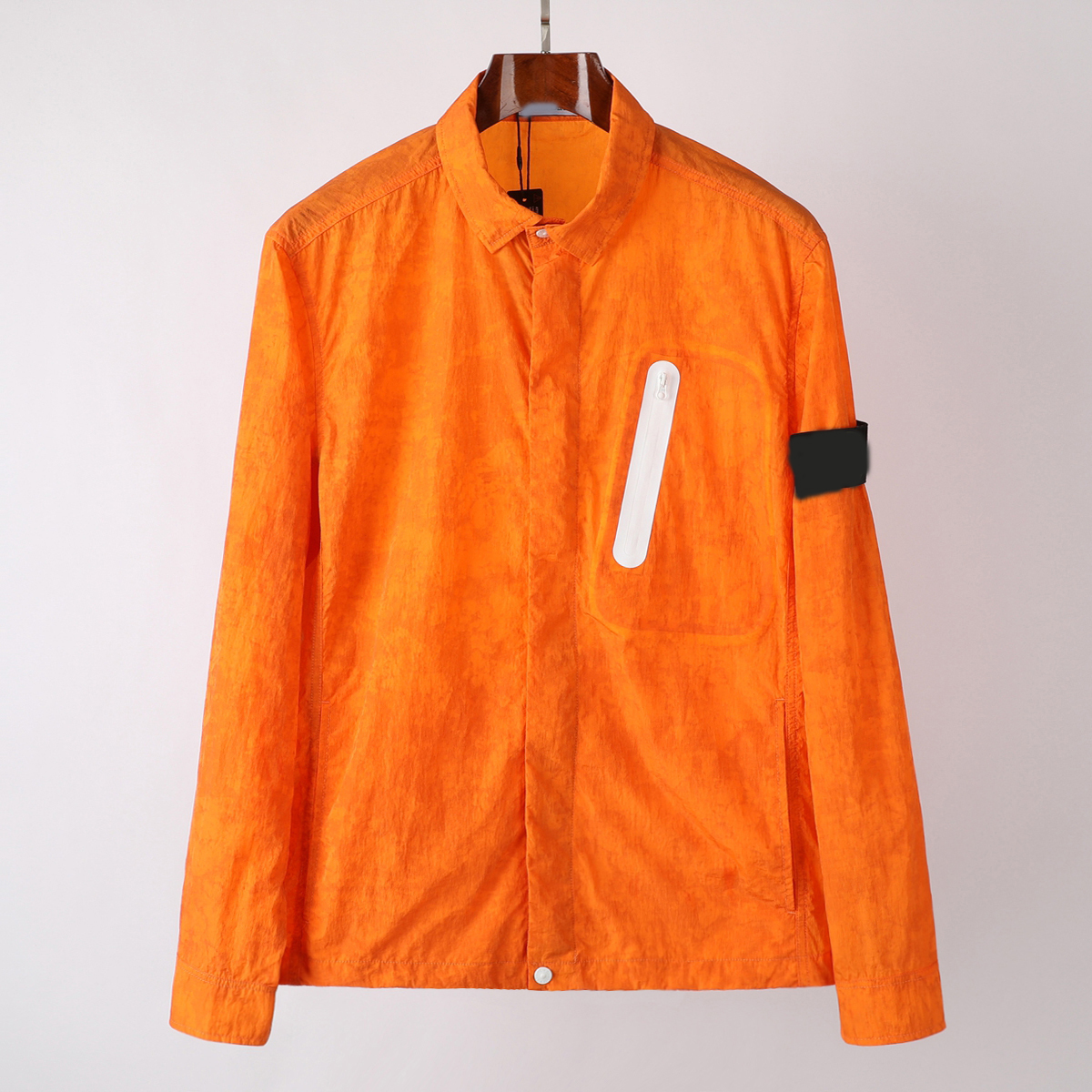 

cptoney astone is lan d men's jackets designer hooded armband thin no cap chest zipper design, Black;brown