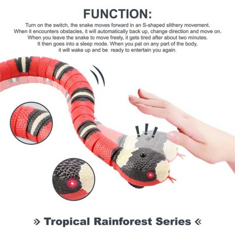 

Cat Toys Creative Intelligent Induction Pet Cats And Dogs Accessories Electric Snake Interactive USB Charging